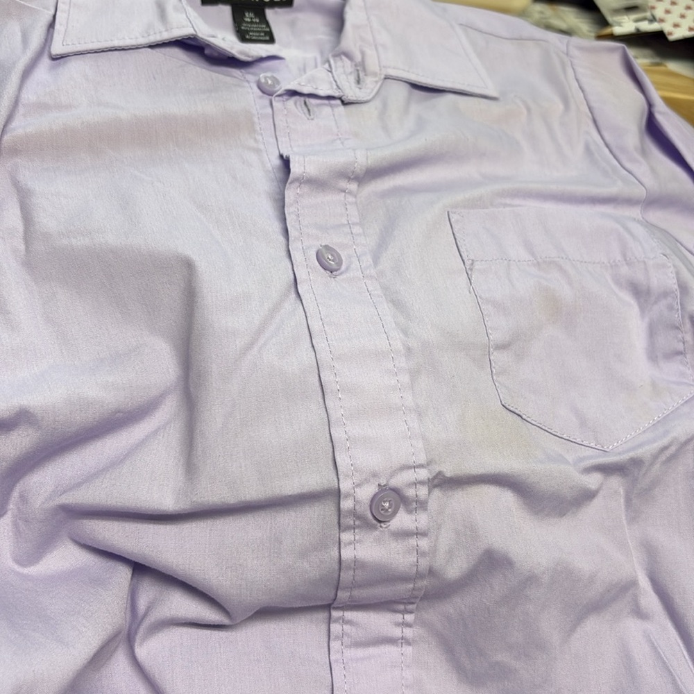 George Light Purple Button Down Shirt Classic Design size 10/12